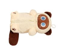 Générique Plush Pencil Case - Animal Cartoon Pouch for Stationery Storage with Soft Fabric Zip Closure | Multifunctional Lightweight Organizer for School College Office Desk Travel Accessories, White