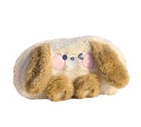 Générique Plush Pencil Case, Zipper Pouch Bag, Stationery Organizer, Soft Fabric Design, Large Capacity Storage, Pink Color, Ideal for School and Office Supplies, Plush Material, 8.66x4.13in, beige
