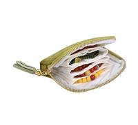 Générique Pochette per gioielli da viaggio | Organizzatore di gioielli da viaggio in velluto con cerniera,Organizzatore collana bracciale anello,Ideale per affari weekend crociera