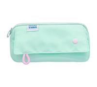 Générique Pochette per matite, organizer impermeabile riutilizzabile con cerniera, astuccio per penne di grande capacità, per uso scolastico, trucco artistico, viaggio in aula, donne, verde,