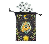 Générique Pochette per tarocchi | Portaoggetti Tarocchi e Portadadi | Divinazione Organizzatore per Gioielli Cristalli Ninnoli | Gioco Principianti Adulti Appassionati Divinazione