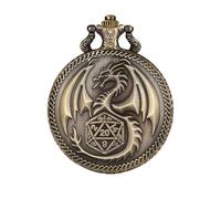 Générique Pocket Watch Case, Embossed Dragon Pattern, Nostalgic Display Storage, Sturdy Design, Decorative Collector Piece, Ideal for Role Playing, Board Games, Men and Women