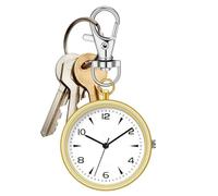 Générique Pocket Watch, Round Key Chain Clip, Unisex portatile Quiet Clock, Compact and Lightweight Design, 3,23 x 1,57 x 0,28 pollici, Ideal for Home, Workplace, School, Travel, Outdoor, Backpack