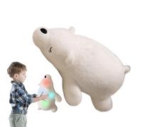 Générique Polar Bear Plush - LED Light Stuffed Toy | Soft Hugging Doll Night Light, Home Decoration, Birthday Party Favor, Cute Plush Pillow for Kids Adults, Comfort Gift