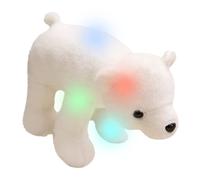Générique Polar Bear Plush - LED Light Stuffed Toy | Soft Hugging Doll Night Light, Home Decoration, Birthday Party Favor, Cute Plush Pillow for Kids Adults, Comfort Gift