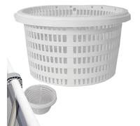 Générique Pool Skimmer, Replacing Strainer Baskets, 7,48 x 5,71 x 4,33 pollici, Compact Strainers Skimmers Handle, Detriti Filter, Leaf Dirt Remover for Pools Maintenance and Cleaning, White