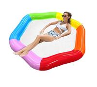 Générique Poolschwimmer x1-177 x 157 cm große, sechseckige, Bunte, aufblasbare Matte, Pool-Floats mit Mesh - für Damen und Herren See Meer Teich Fluss Camping Outdoor Indoor Drinnen und Draußen