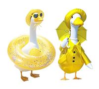Générique Porch Duck Outfits, Cute Yard Ducks Costumi, Festive Cosplay Dress-Up, Weather Resistant Outdoor Decor for Holiday Celebrations, Photo Props, Event Decorations ABS Material