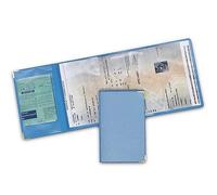 Générique Porta carte grigio e assicurazione 4 persiane, custodia in PVC espanso effetto metalizzato, colore celeste, fabbricazione francese, Gard, azzurro, format fermé 9 x 13,5 cm, Moderno