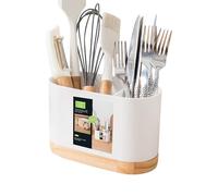 Générique Porta posate, porta bacchette di stoccaggio e gocciolamento, scolapiatti da cucina con 2 scomparti per asciugare e riporre cucchiai, forchette e