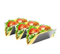 Générique Porta Tacos, vassoio in acciaio inossidabile per tacos | accessorio da cucina antiscivolo in metallo, piatto di servizio per ricevimenti, ristoranti, tortillas e frittelle
