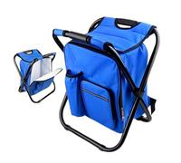 Générique Portable Camping Seat, Lightweight Travel Chair, Built in Backpack Cooler, Reclining Design, Folding Stool for Hiking, Fishing, Beach, and Garden Use, 14,17 x 11,42 x 16,14 pollici