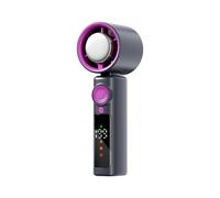Générique Portable Cooling Fan, Turbine Handheld Ricaricabile Device, Foldable Air Circulator with 1-199 Speed Led Display, 4000 mAh Night Light for Beach, Workplace, Hiking, Dorm, Patio, Rv