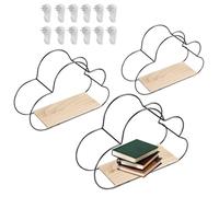 Générique Portable Floating Shelf, Cloud Shelves, 6.6in 3 Storage Organizer, Modern Shelving Rack, Wall-Mounted Design for Home Decoration, Bedroom, Living Room, Kitchen Organization