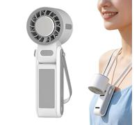 Générique Portable Neck Fan, Foldable Cooling Blower, 8 x 5 Inches Travel Fan With Adjustable Speed, Hands Free With Modern Style, Lightweight Neck Cooler, Outdoor Utility For Camping and Beach