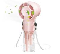 Générique Portable Spray Fan - Compact USB Neck Fan, Handheld Cooling Device, Personal Fans with Quiet Session, Mini fans, Travel Cooling Device for Outdoor Activities Summer Heat Relief
