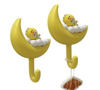 Générique Portachiavi , ganci per asciugamani decorativi, Cloud Hooks, 2 x Moon No Punching Aesthetic Decorative Jewelry Organizzatore per la scuola del dormitorio frigorifero