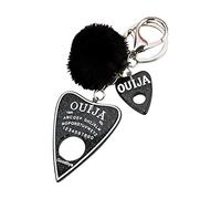Générique Portachiavi, gioiello da borsa tavola e goccia ouija nero, pompon., 12 x 4 cm, Acciaio inossidabile