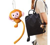 Générique Portachiavi - keyringg | Peluche Cartoon Key Chain, Soft Animal Decorative Accessory Monkey Keys Holder For Boys and Girls, Stuffed Keychain Doll For Children, Car Keys, marrone, Se référer
