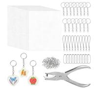 Générique Portachiavi Making Kit - DIY Bag Charm Set con 30 pezzi Shrink Sheets, Make Your Own Keychain Craft and Adults | Creative Jewelry Making Supplies for Home School Kindergarten Birthday