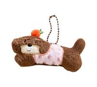 Générique Portachiavi Plush, Dachshund Plush Keychain, Blend Material, Stuffed Puppy Cartoon Keyring, Soft Backpack Decoration For Classroom Graduation Birthday Gift, 4 pollici, Brown, 1 pezzo, b, Se