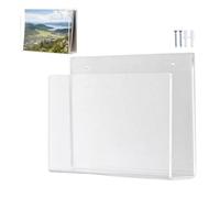 Générique Portadocumenti da parete - Portadocumenti trasparente con viti, porta opuscoli in acrilico per montaggio a parete - Organizzazione per carta posta, documenti, libri, soggiorno, bagno
