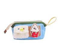Générique portapenne, grande capacità 'orso penna Pouch, 9,84 x 4,72 x 3,35 pollici Highlighter Holder, Cartoon Portable Pen Bag with Wide Opening, Ideal for Students and Teachers, blu, Se