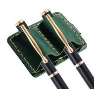 Générique Portapenne in pelle, resistente all'usura e anti-smarrimento, pratico organizer per penne a doppio foro per ufficio, scuola, aula, conferenze, farmacia, laboratorio,