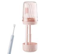 Générique Portaspazzolino da denti da viaggio, custodia per il trasporto portatile compatta, custodia leggera multifunzione, organizzatore di sale da bagno hotel vacanze viaggi, Rosa, Se référer au