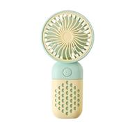Générique Portatile Handheld Fan - USB ricaricabile Pocket Fan Small Compact Size with Strong Wind Power for Outdoor Travel Activities Makeup Use ABS Mini Cooling Device with Low Noise Motor Personal