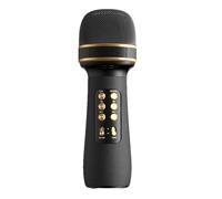 Générique Portatile Handheld Mic Speaker, Wireless Microfono Singing, 1,96 x 7,87 pollici, Abs Material Design with LED Lights, for Birthday, Wedding, Christmas