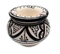 Générique Posacenere orientale marocchino L'Atelier Des Sultans, 100% fatto a mano, anti-fumo, anti-odore, ad alta resistenza, commercio equo, artigianato marocchino (nero), CEND24