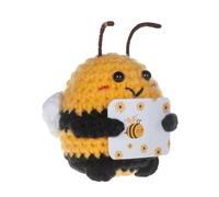 Générique Positive Crochet - Ornamento da ufficio, statuetta - ornamento da tavolo intrecciato a mano a forma di e ape, decorazione per la casa stimolante per la toeletta e la biblioteca del