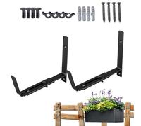 Générique Potere delle scatole per la Finestra - fioriera da Balcone Regolabile 30 cm di Recinzione in Ferro Robusto da da Giardino Robusto | Vaso in Metallo per contratti di affitto