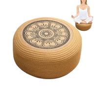 Générique Pouf ottomano esterno | pouf rotondo intrecciato per esterno - sedile a terra terrazza giardino casa bordo piscina decorazione costiera e spazi vita