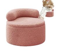 Générique Pouf Sgabello - Panca Rotonda in Tessuto Soffice con Stoccaggio | Sgabello ottomano con | per Divano, Soggiorno, Camera da , Ingresso e WC con