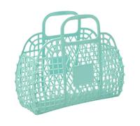 Générique PP Jelly Bag, 24 x 21 x 9,5 cm Trendy Reusable Beach Handbag with Design, Perfect for Summer, Wedding, concerto, outdoor, Easter Basket, blu, Se référer au descriptif