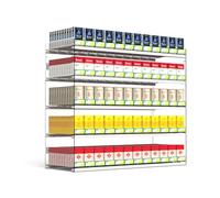 Générique Présentoir à Cigarettes à plusieurs niveaux, idéal pour Les commerces de détail et Les Snacks. Présentoir Mural en acrylique avec poussoir automatique, 37,5 x 2