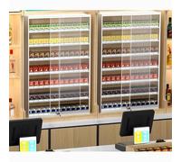 Générique Présentoir à Cigarettes à plusieurs niveaux pour la vente au détail, idéal pour Les commerces de détail et Les Snacks. Vitrine à Cigarettes murale en alliage d'