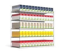 Générique Présentoir à Cigarettes à plusieurs niveaux, présentoir Mural pour produits de détail et Snacks, idéal pour Les commerces de détail. Solution Gain de Place pour