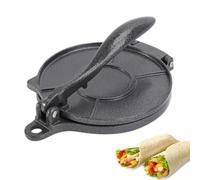 Générique Pressa per tortilla, 20 cm/16 cm Macchina per Quesadilla in alluminio, Tortilla per crepe Tortillada Pressa per frittelle, Torta, Ratti, Ravioli, Pizza (nero, 16 cm)
