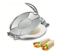 Générique Pressa per tortilla, 20 cm/16 cm Macchina per Quesadilla in alluminio, Tortilla per crepe Tortillada Presse per frittelle, Torta, Ratti, Ravioli, Pizza (argento, 16 cm/6")