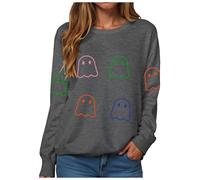 Générique Problem Felpe risolte da donna Halloween T Shirt T Shirt Bloody problema risolto Camicia con cappuccio Io sono sanguinante Maglione da donna con collo rotondo Camicia senza cappuccio, Grigio