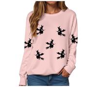 Générique Problem Felpe risolte da donna Halloween T Shirt T Shirt Bloody problema risolto Camicia con cappuccio Io sono sanguinante Maglione da donna con collo rotondo Camicia senza cappuccio, Rosa-1
