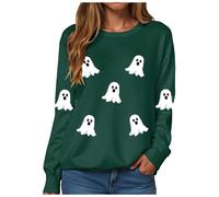 Générique Problem Felpe risolte da donna Halloween T Shirt T Shirt Bloody problema risolto Camicia con cappuccio Io sono sanguinante Maglione da donna con collo rotondo Camicia senza cappuccio, Verde
