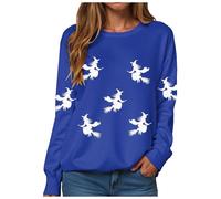 Générique Problem Felpe risolte da donna Halloween T Shirt T Shirt Bloody problema risolto Camicia con cappuccio Io sono sanguinante Maglione da donna con collo rotondo Camicia senza cappuccio, Blu-1
