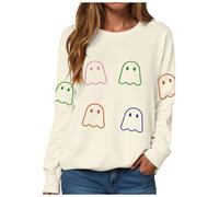 Générique Problem Felpe risolte da donna Halloween T Shirt T Shirt Bloody problema risolto Camicia con cappuccio Io sono sanguinante Maglione da donna con collo rotondo Camicia senza cappuccio, Beige