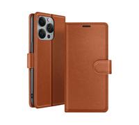 GÉNÉRIQUE Protettiva ZAN-BR-14X Custodia a libro per Apple iPhone 14 Pro Max, Marrone