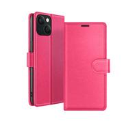 GÉNÉRIQUE Protettiva ZAN-FS-15R Custodia a libro per Apple iPhone 15, Fucsia