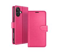 GÉNÉRIQUE Protettiva ZAN-FS-16R Custodia a libro per Apple iPhone 16, Fucsia